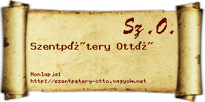Szentpétery Ottó névjegykártya