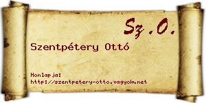 Szentpétery Ottó névjegykártya